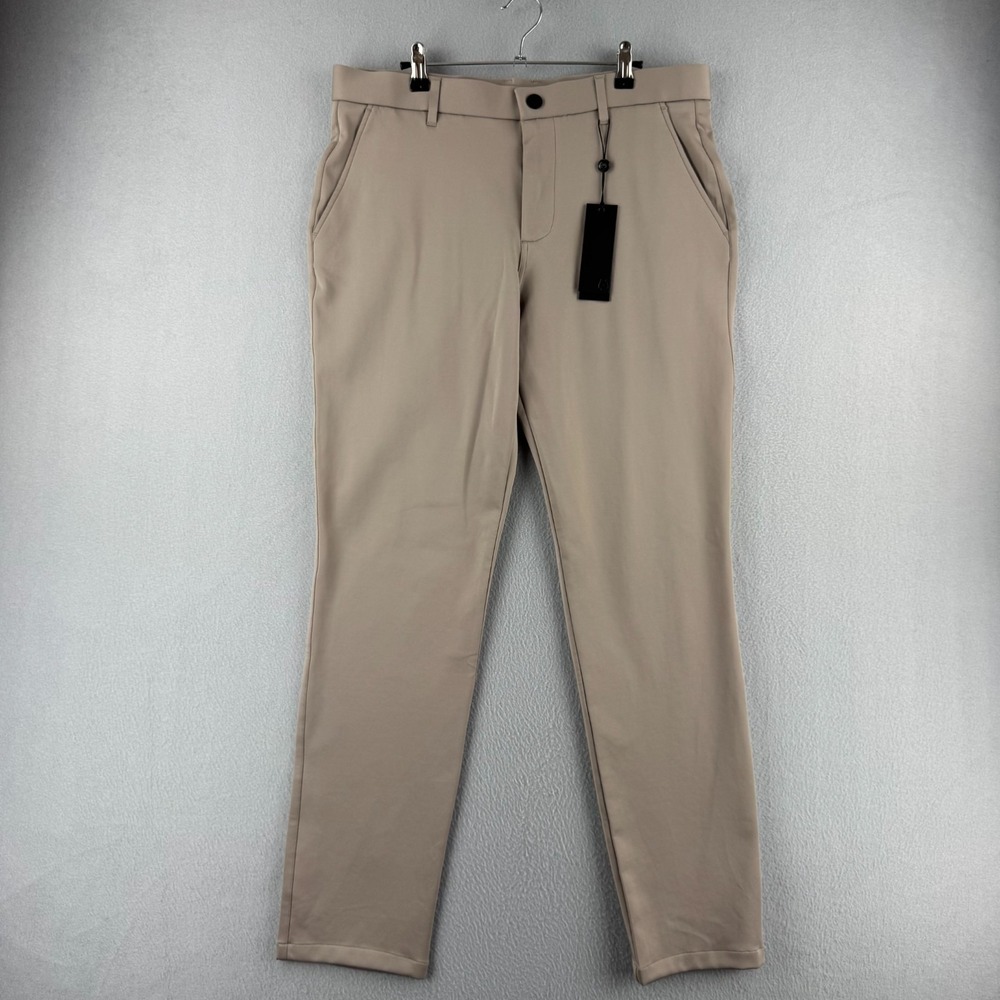 Greyson Sequoia Trouser Pants Mens 34x32 (Fits 36x31) Beige Stretch Golf Chino